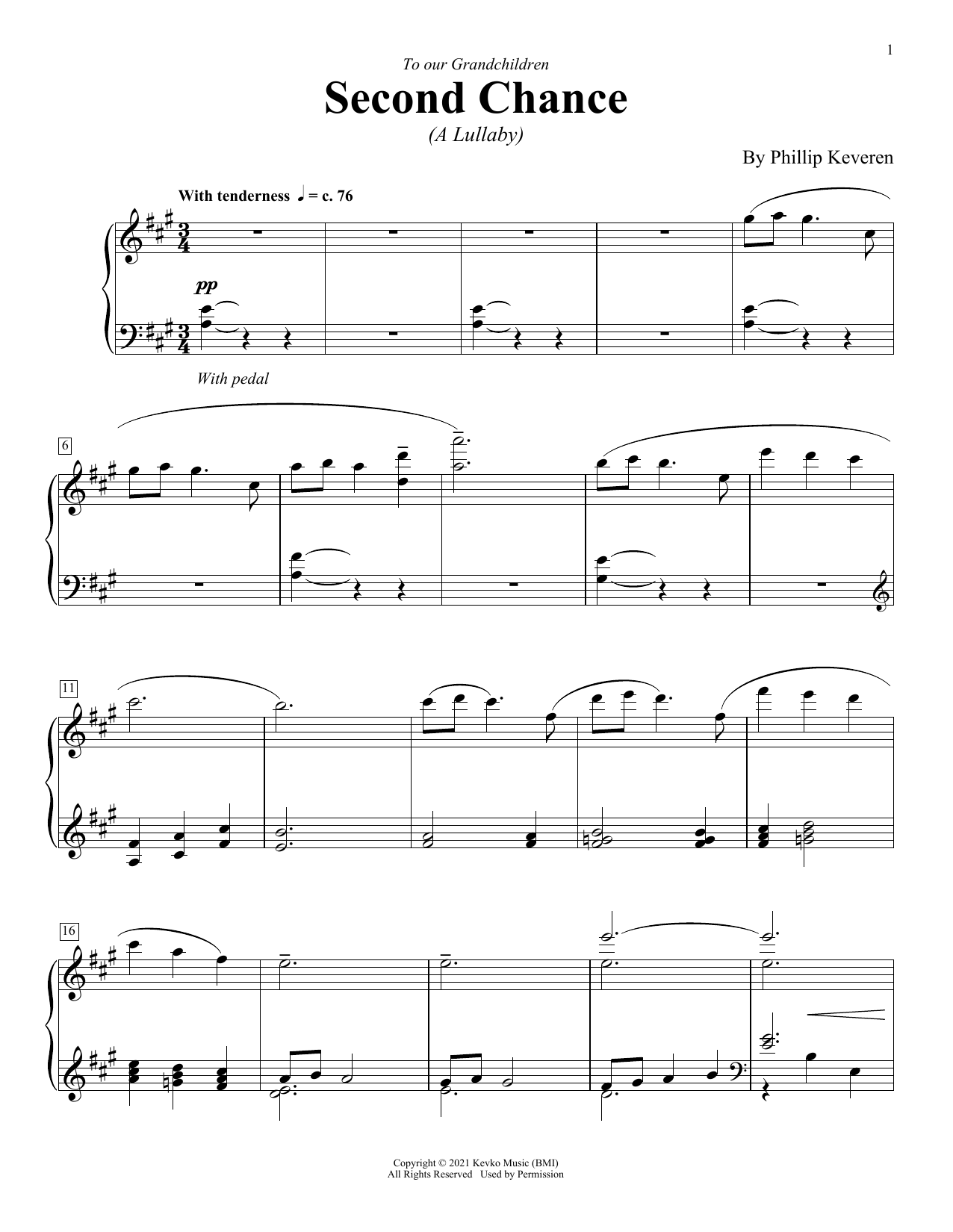 Phillip Keveren Second Chance sheet music notes and chords arranged for Piano Solo