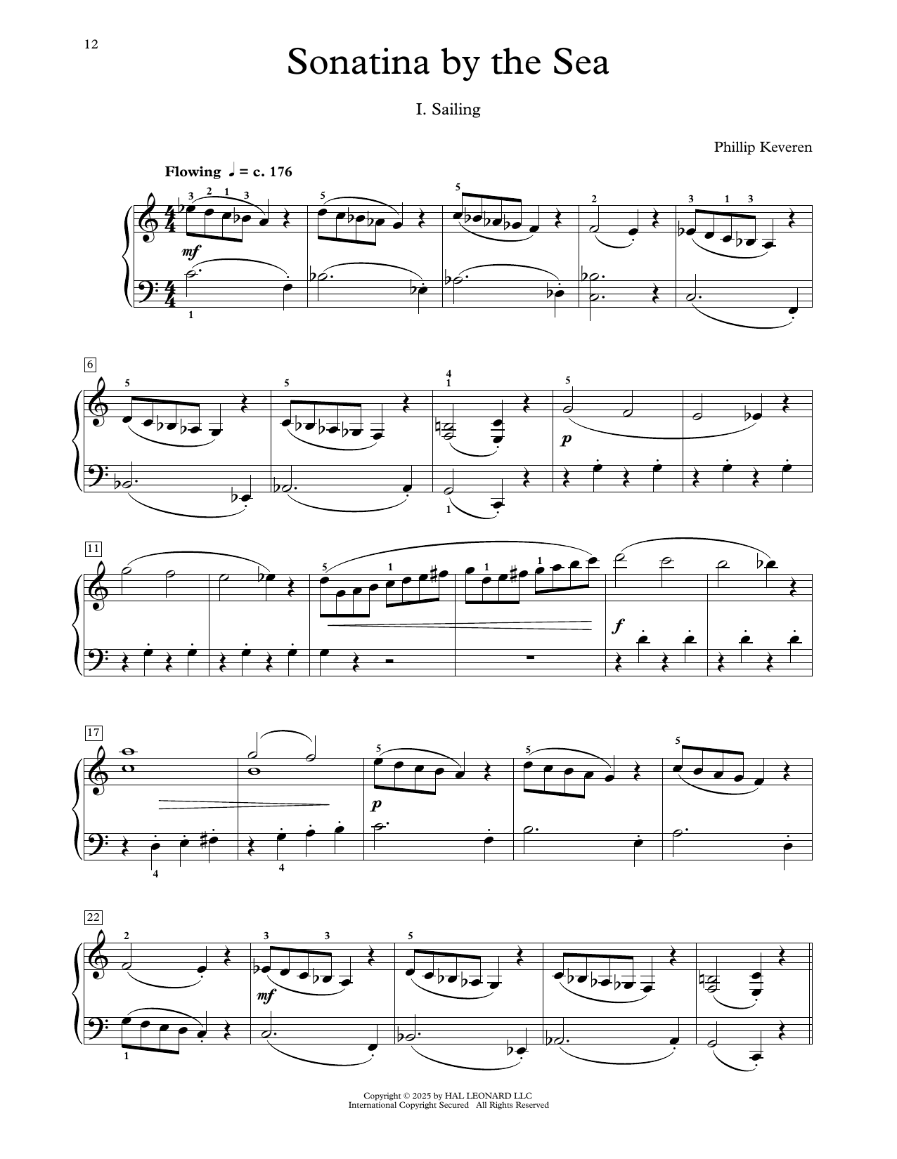 Phillip Keveren Sonatina By The Sea sheet music notes and chords arranged for Educational Piano