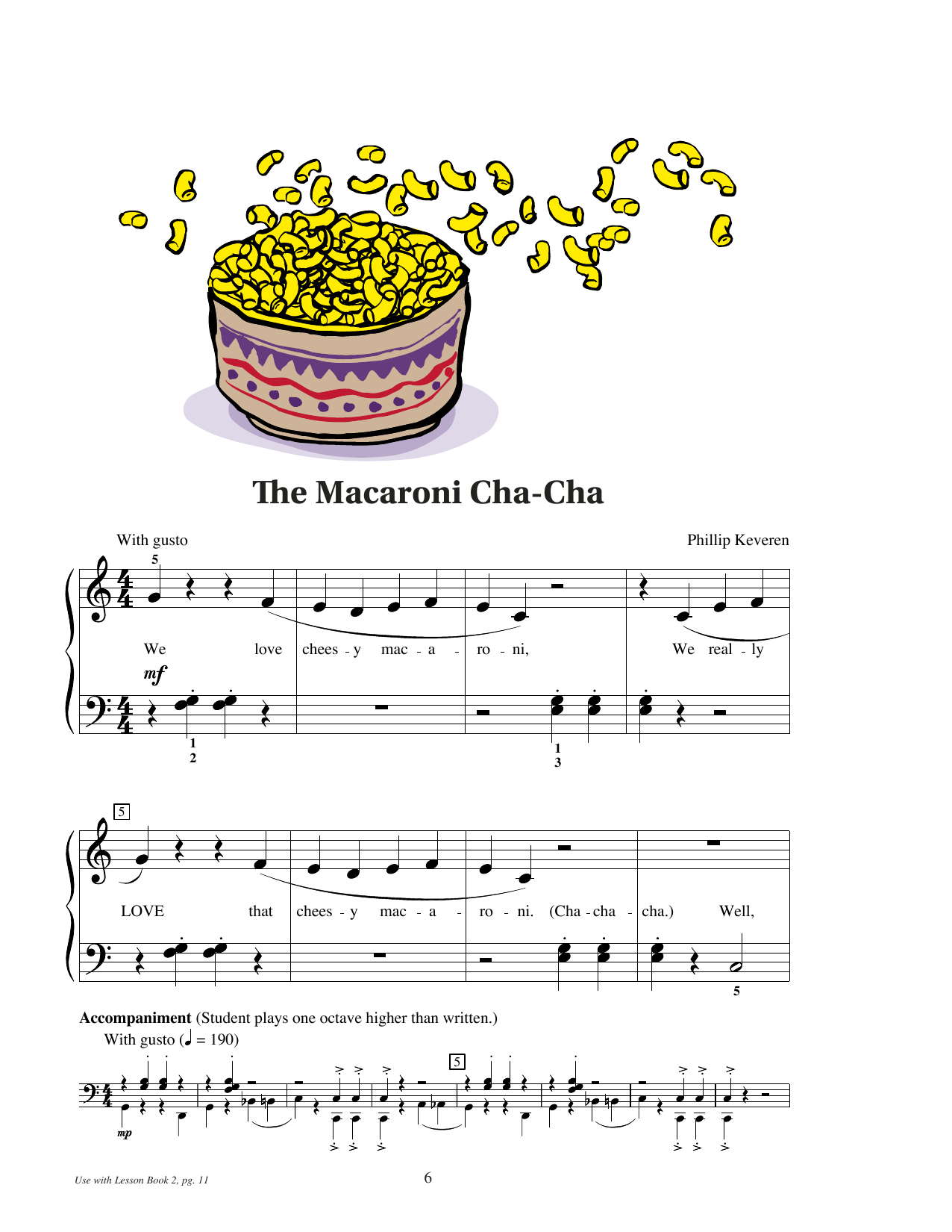 Phillip Keveren The Macaroni Cha-Cha sheet music notes and chords arranged for Educational Piano