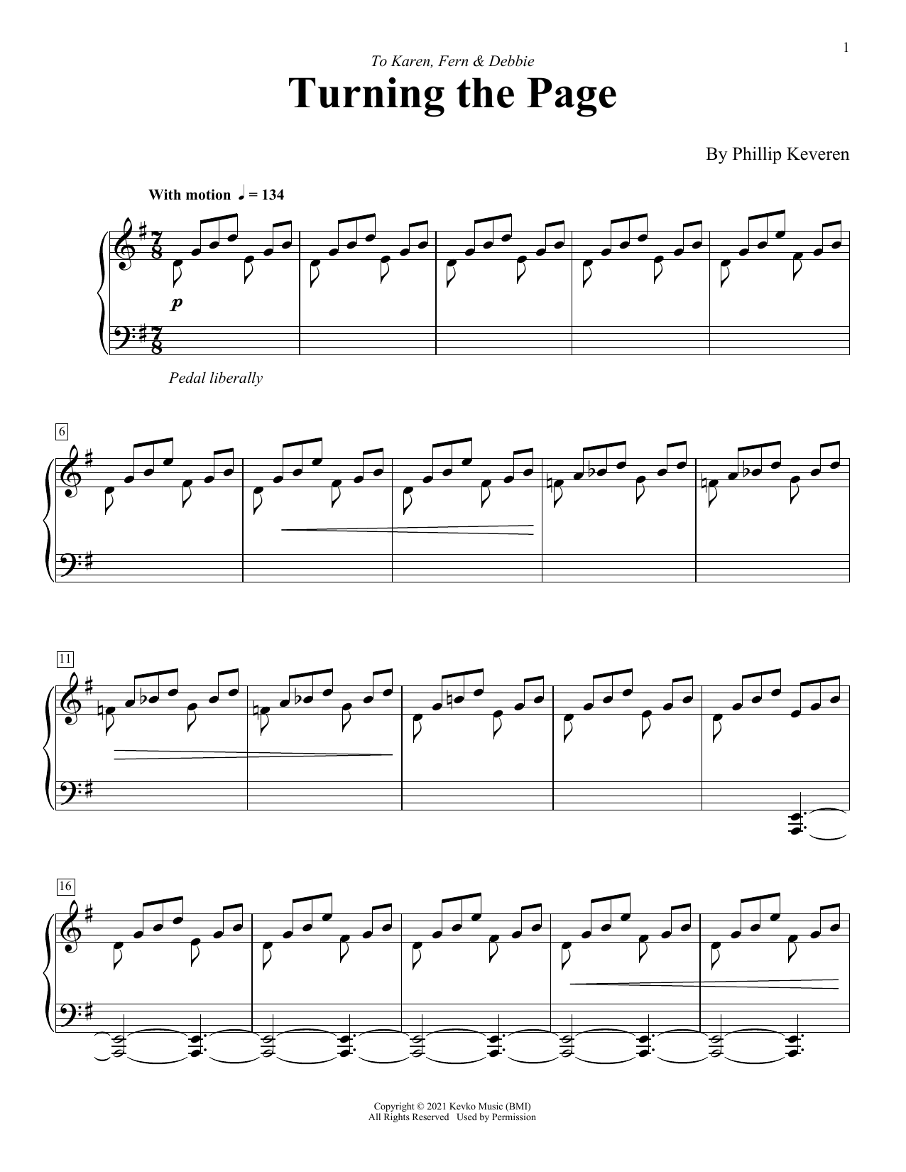 Phillip Keveren Turning The Page sheet music notes and chords arranged for Piano Solo