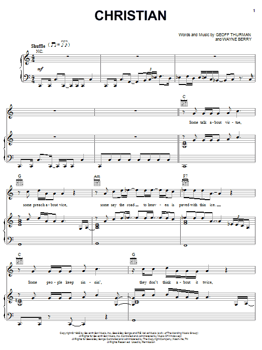 Phillips, Craig & Dean Christian sheet music notes and chords arranged for Piano, Vocal & Guitar Chords (Right-Hand Melody)