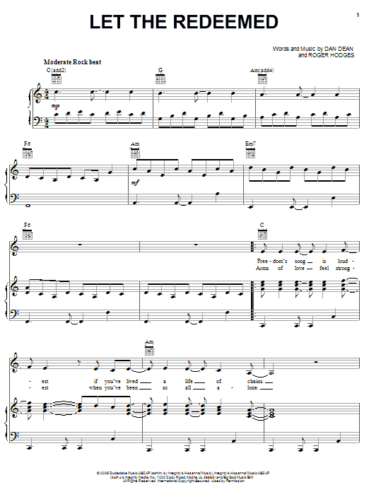Phillips, Craig & Dean Let The Redeemed sheet music notes and chords arranged for Piano, Vocal & Guitar Chords (Right-Hand Melody)