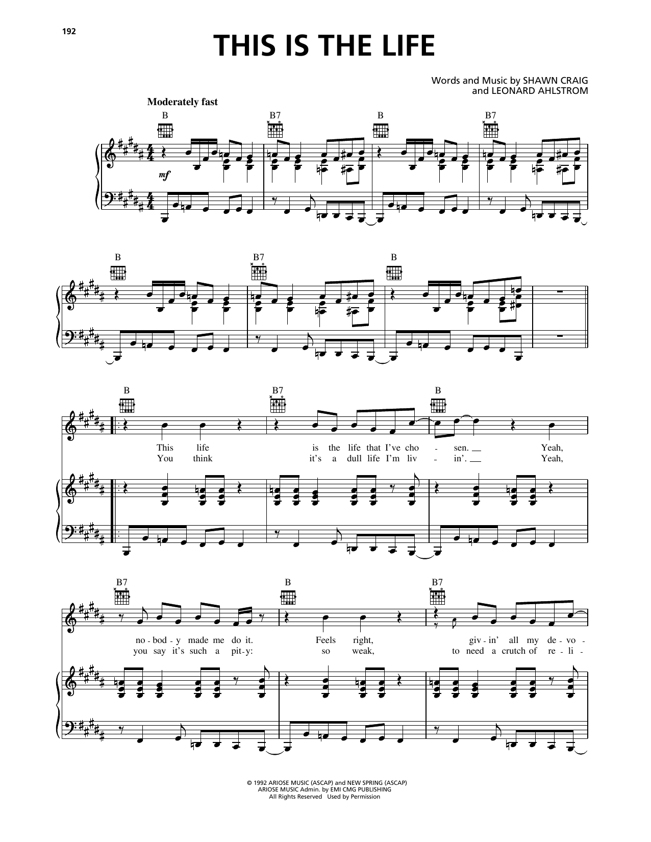 Phillips, Craig & Dean This Is The Life sheet music notes and chords arranged for Piano, Vocal & Guitar Chords (Right-Hand Melody)
