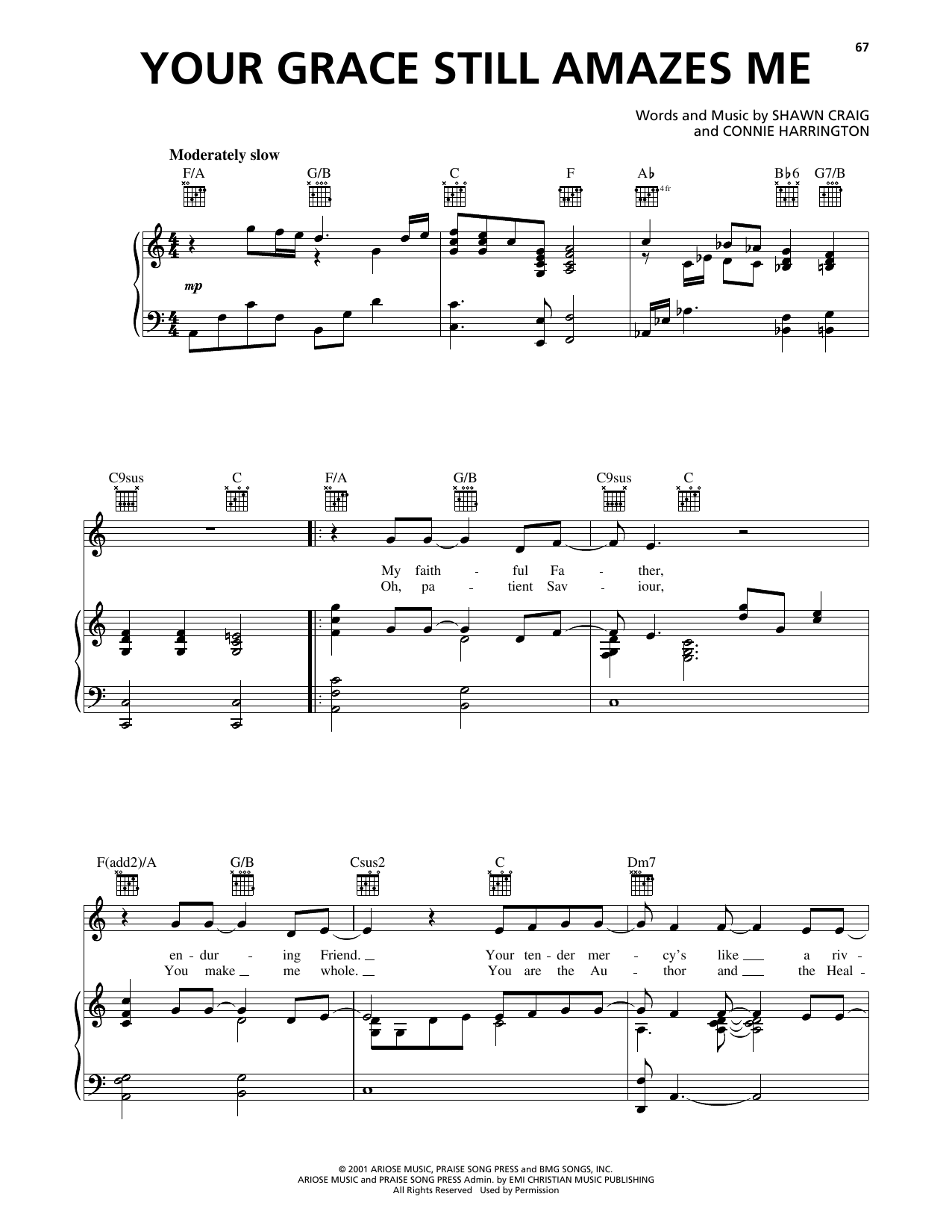 Phillips, Craig and Dean Your Grace Still Amazes Me sheet music notes and chords arranged for Piano, Vocal & Guitar Chords (Right-Hand Melody)