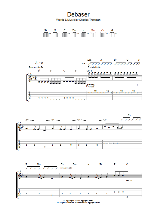 Pixies Debaser sheet music notes and chords arranged for Piano, Vocal & Guitar Chords (Right-Hand Melody)