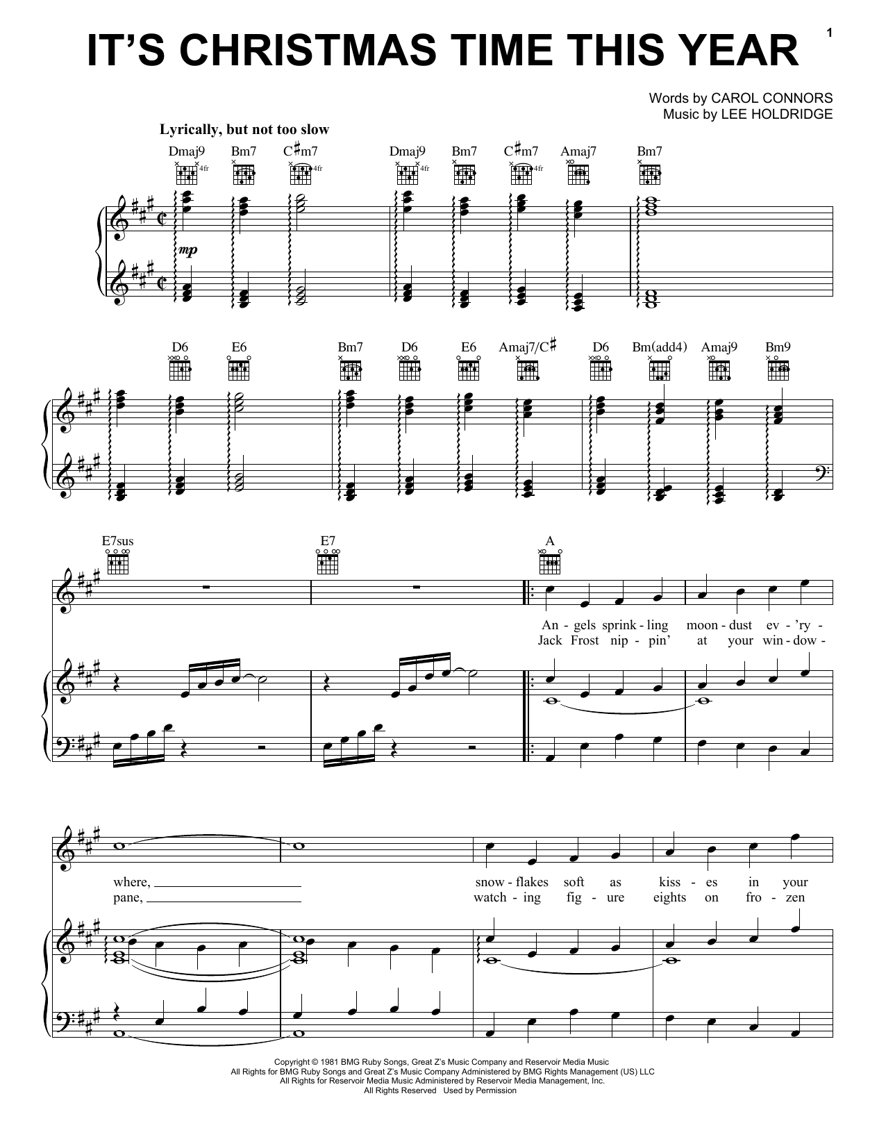 Placido Domingo, Jr. It's Christmas Time This Year sheet music notes and chords arranged for Piano, Vocal & Guitar Chords (Right-Hand Melody)