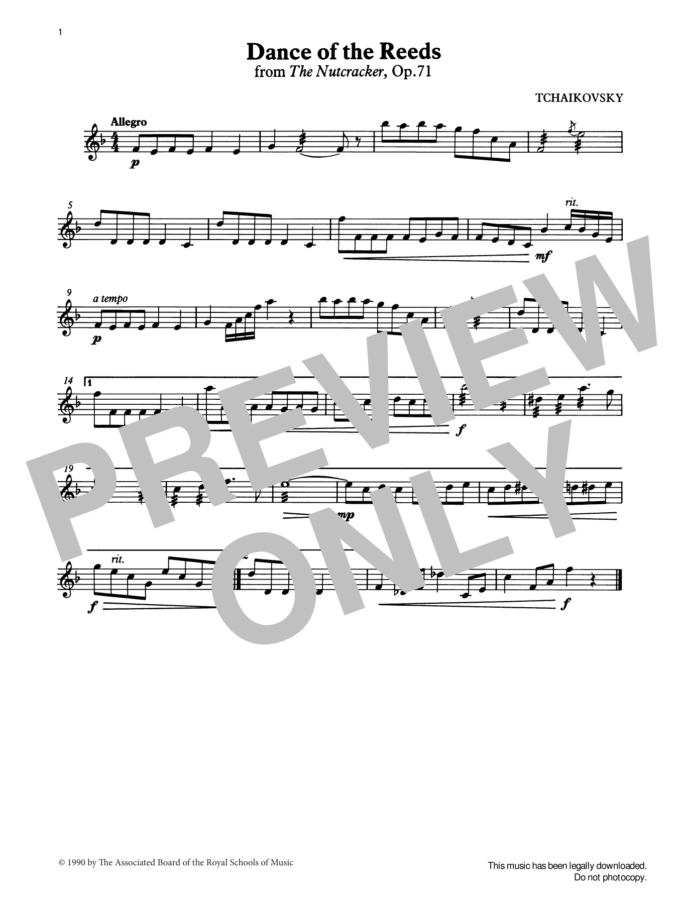 Pyotr Il'yich Tchaikovsky Dance of the Reeds from Graded Music for Tuned Percussion, Book II sheet music notes and chords arranged for Percussion Solo