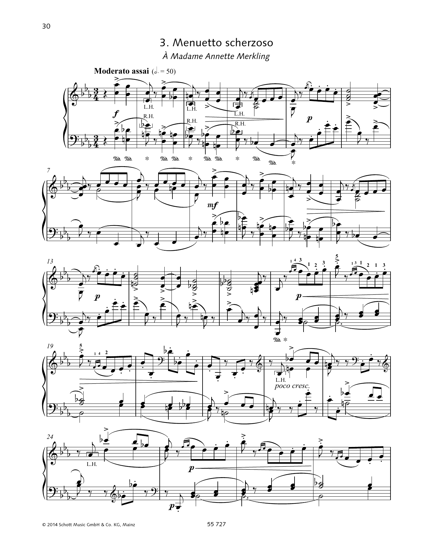 Pyotr Il'yich Tchaikovsky Menuetto scherzoso sheet music notes and chords arranged for Piano Solo