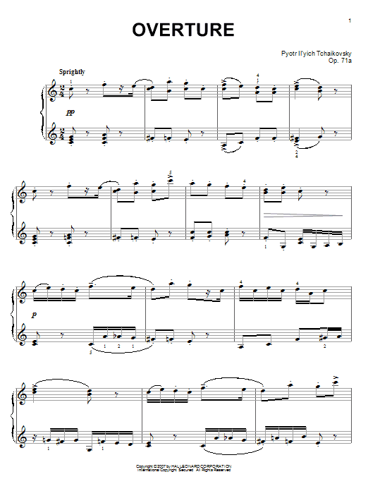 Pyotr Il'yich Tchaikovsky Overture sheet music notes and chords arranged for Tenor Sax Solo