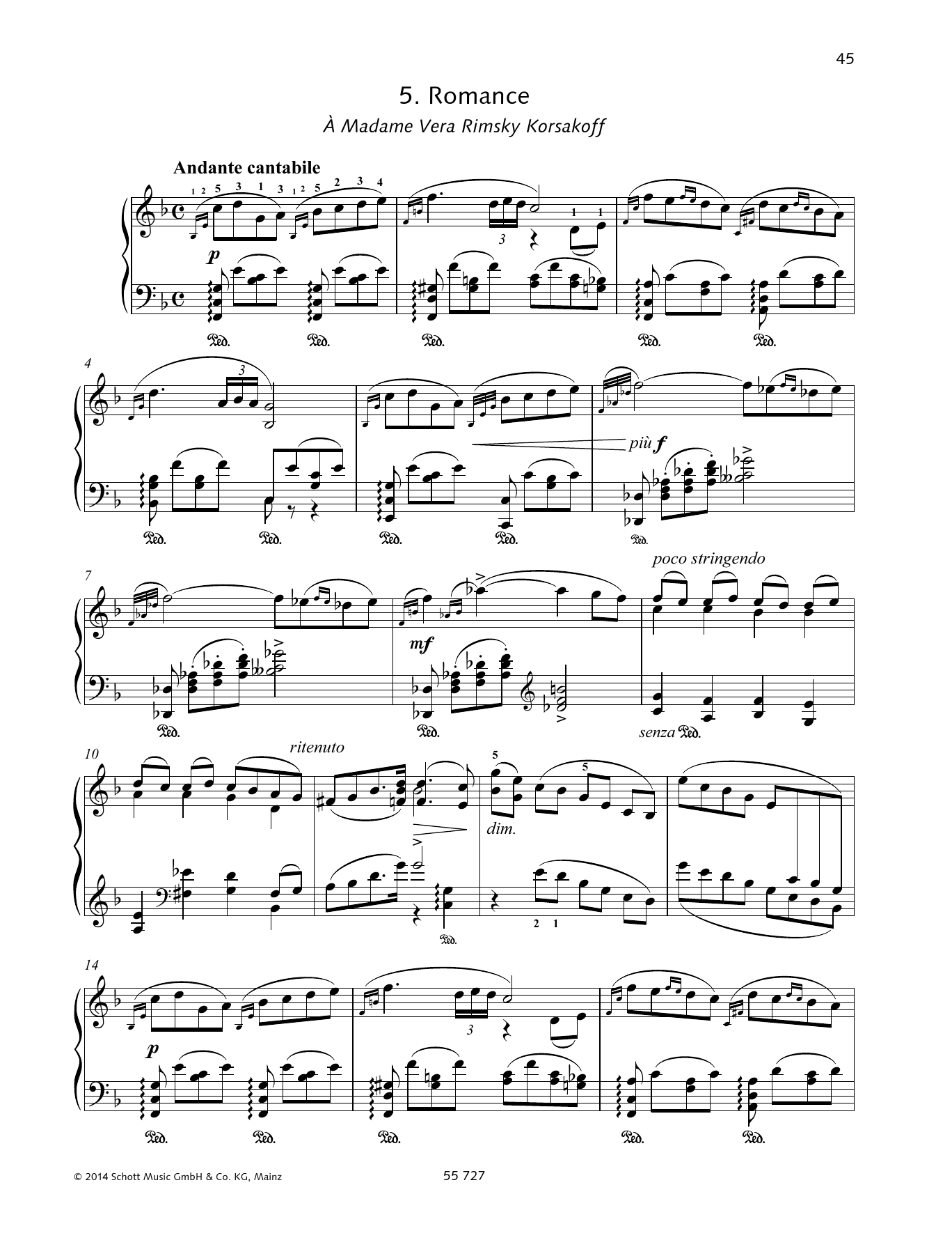 Pyotr Il'yich Tchaikovsky Romance sheet music notes and chords arranged for Piano Solo