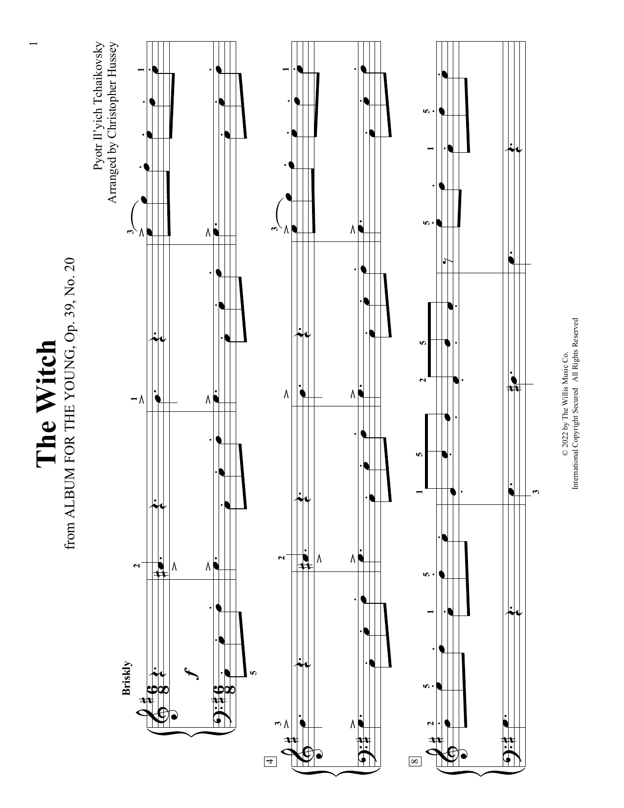 Pyotr Il'yich Tchaikovsky The Witch, Op. 39, No. 20 (arr. Christopher Hussey) sheet music notes and chords arranged for Educational Piano