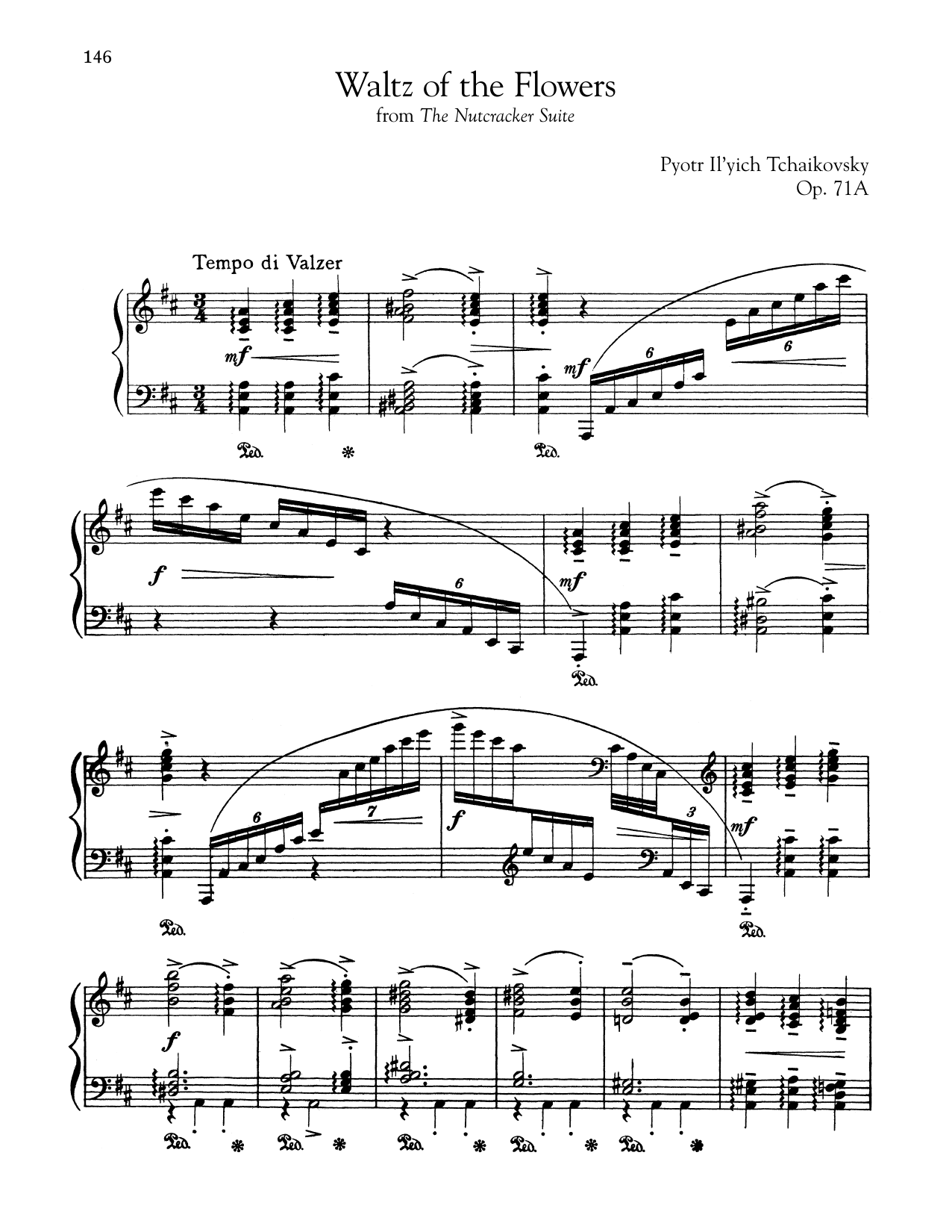 Pyotr Il'yich Tchaikovsky Waltz Of The Flowers, Op. 71a sheet music notes and chords arranged for Alto Sax Solo