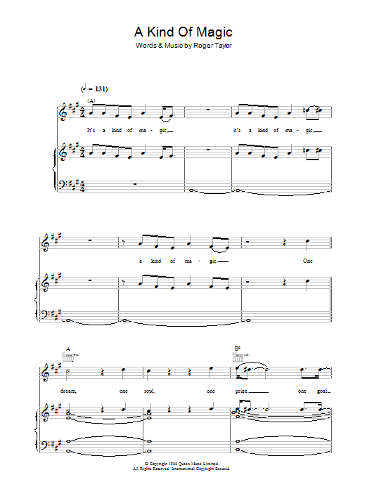 Queen A Kind Of Magic sheet music notes and chords arranged for Drums Transcription