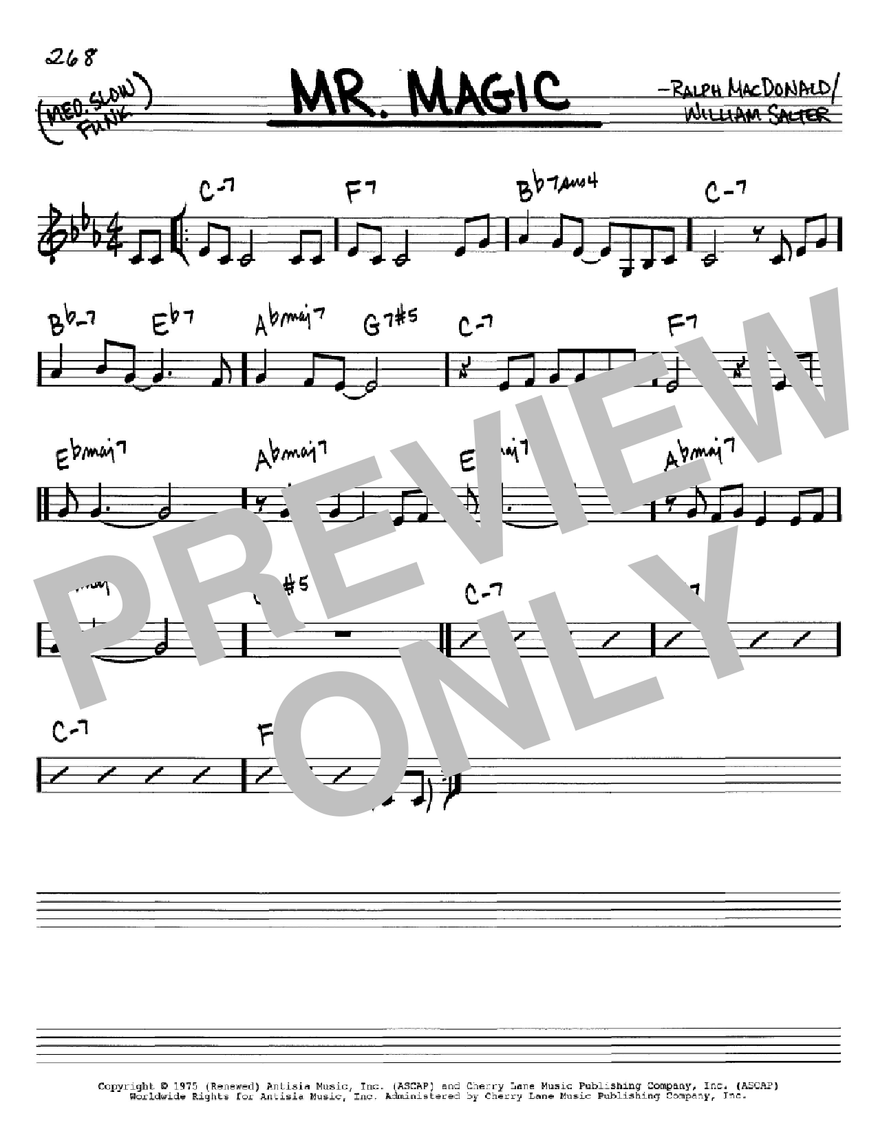 Ralph MacDonald Mr. Magic sheet music notes and chords arranged for Real Book – Melody & Chords – C Instruments