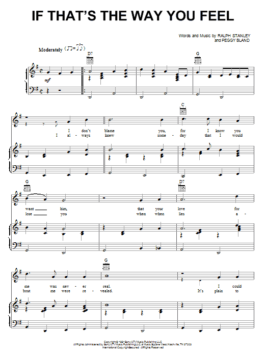 Ralph Stanley If That's The Way You Feel sheet music notes and chords arranged for Solo Guitar