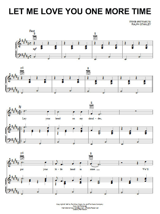 Ralph Stanley Let Me Love You One More Time sheet music notes and chords arranged for Solo Guitar