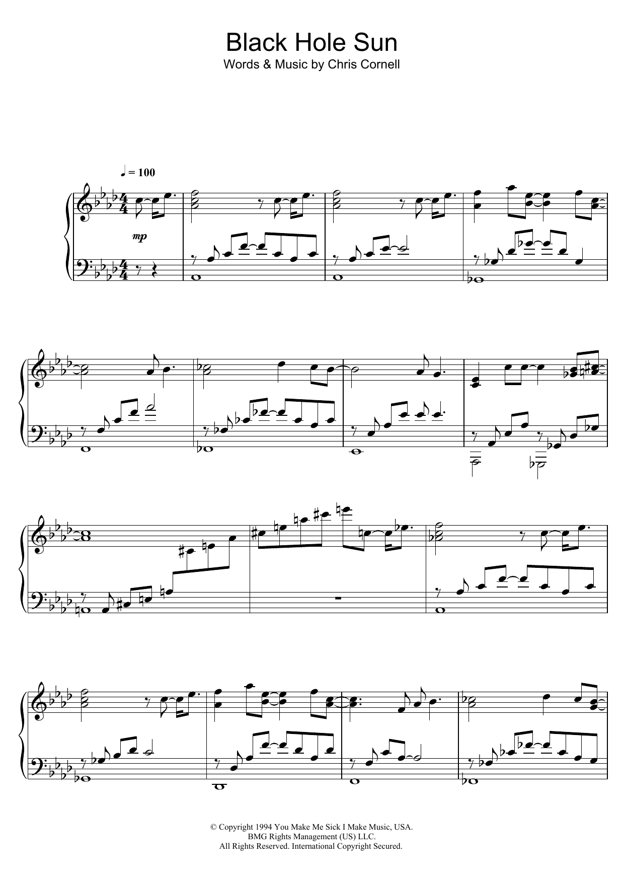 Ramin Djawadi Black Hole Sun (from Westworld) sheet music notes and chords arranged for Piano Solo