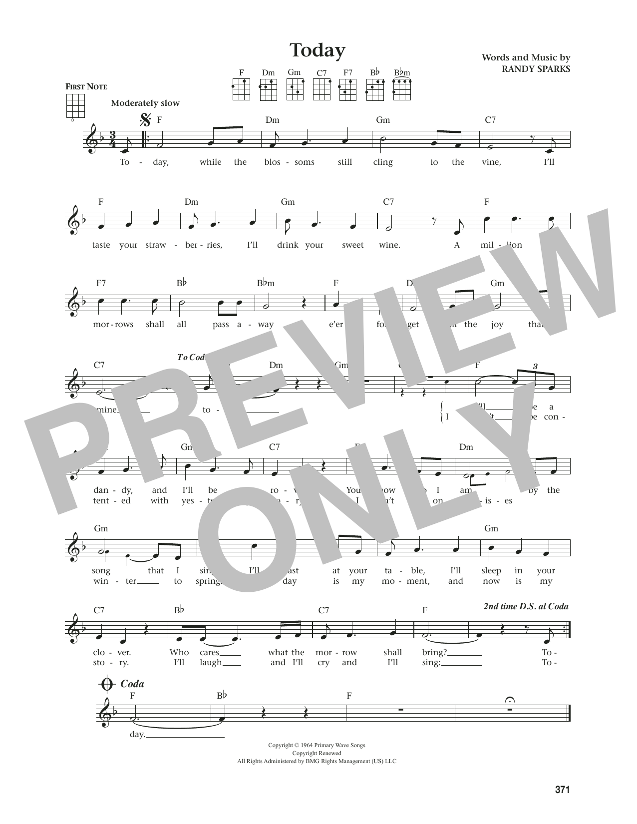 Randy Sparks Today (from The Daily Ukulele) (arr. Jim Beloff) sheet music notes and chords arranged for Ukulele