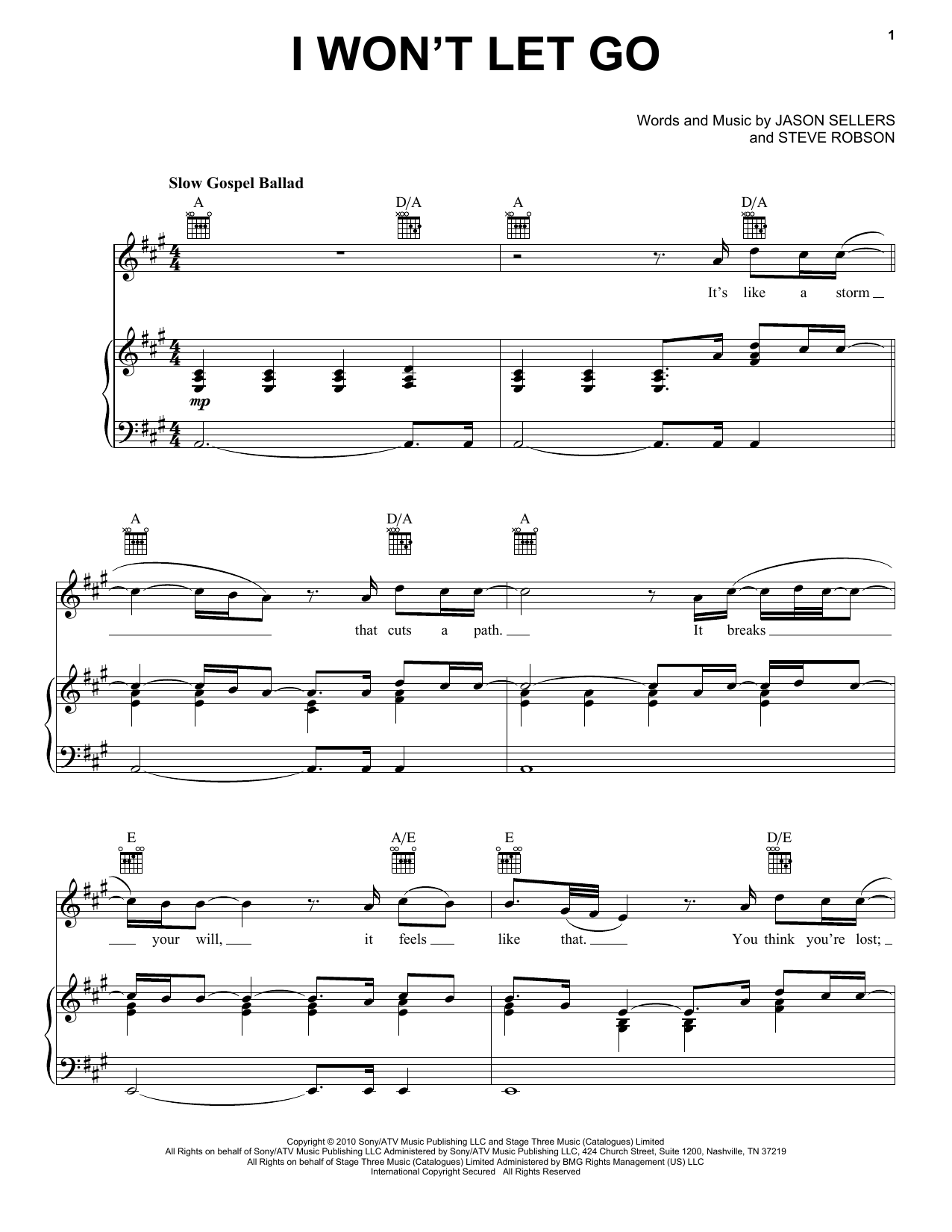 Rascal Flatts I Won't Let Go sheet music notes and chords arranged for Guitar Chords/Lyrics