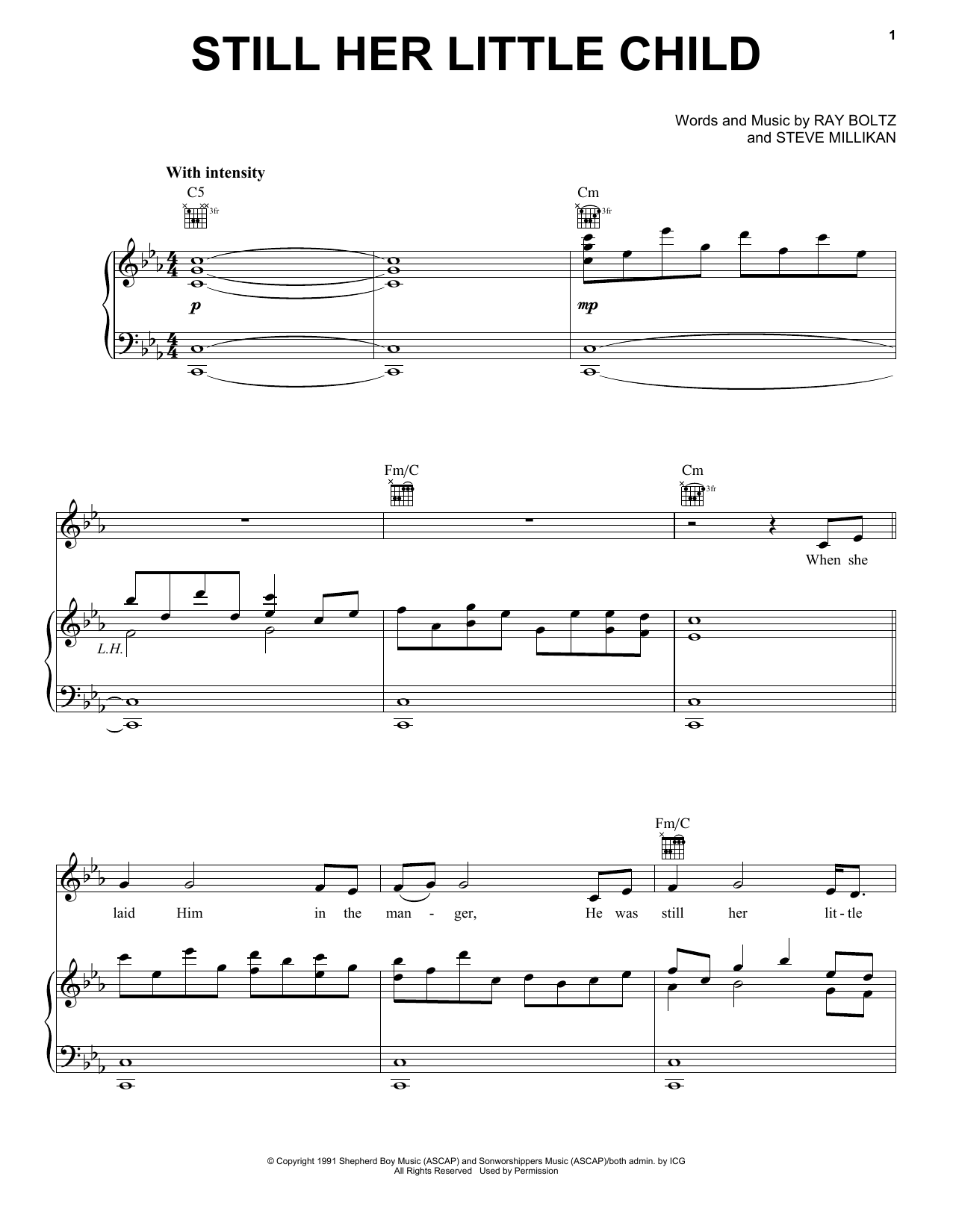 Ray Boltz Still Her Little Child sheet music notes and chords arranged for Piano, Vocal & Guitar Chords (Right-Hand Melody)