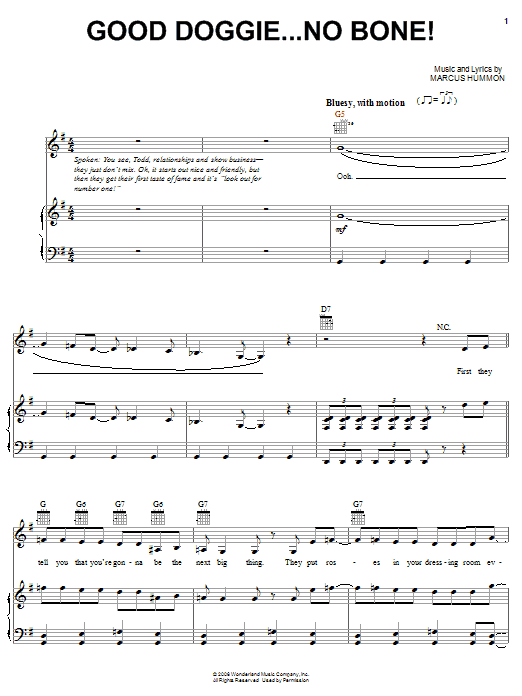 Reba McEntire Good Doggie.....No Bone! sheet music notes and chords arranged for Piano, Vocal & Guitar Chords (Right-Hand Melody)