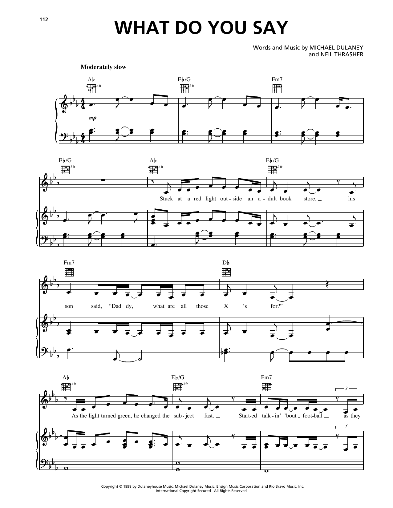 Reba McEntire What Do You Say sheet music notes and chords arranged for Piano, Vocal & Guitar Chords (Right-Hand Melody)