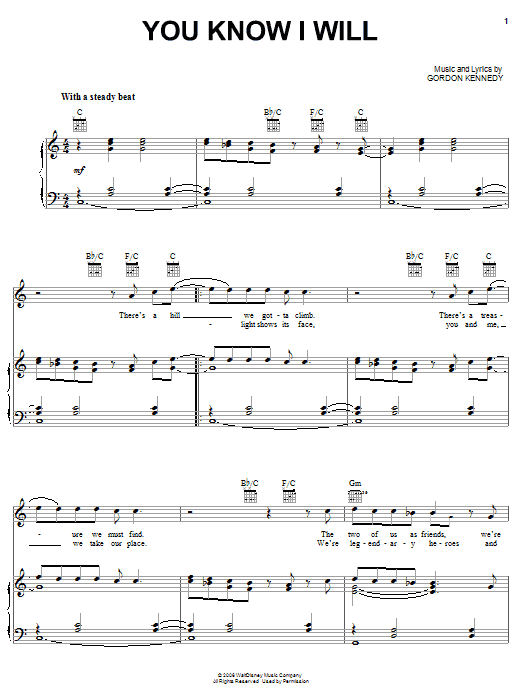 Reba McEntire You Know I Will sheet music notes and chords arranged for Piano, Vocal & Guitar Chords (Right-Hand Melody)