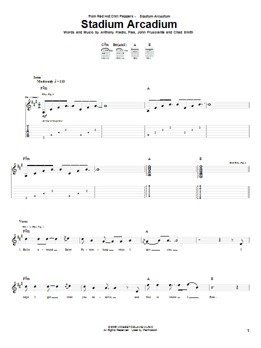 Red Hot Chili Peppers Stadium Arcadium sheet music notes and chords arranged for Drums Transcription