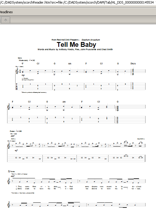 Red Hot Chili Peppers Tell Me Baby sheet music notes and chords arranged for Bass Guitar Tab