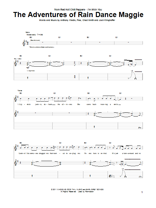 Red Hot Chili Peppers The Adventures Of Rain Dance Maggie sheet music notes and chords arranged for Drums Transcription