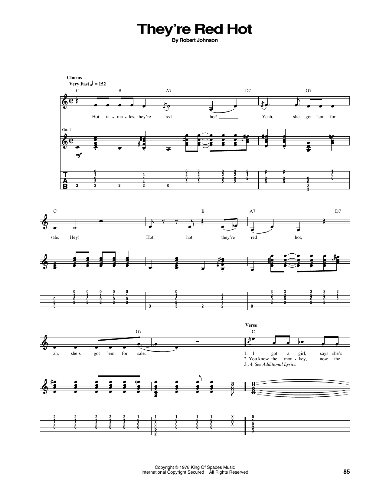 Red Hot Chili Peppers They're Red Hot sheet music notes and chords arranged for Guitar Tab