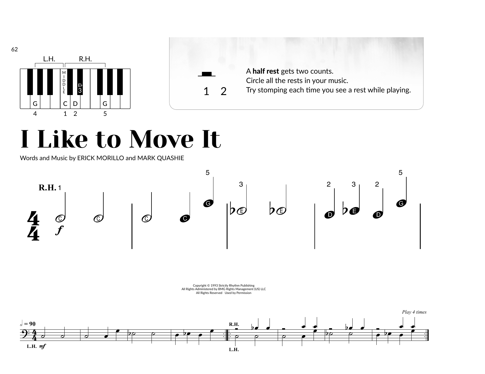 Reel 2 Real I Like To Move It (arr. Brittany McCorriston) sheet music notes and chords arranged for Very Beginner Piano