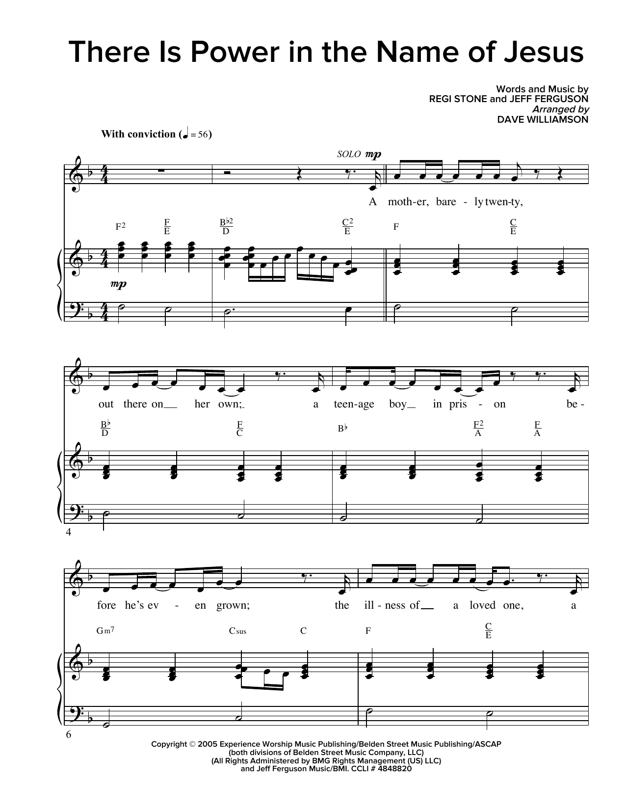 Regi Stone There Is Power In The Name Of Jesus sheet music notes and chords arranged for SATB Choir