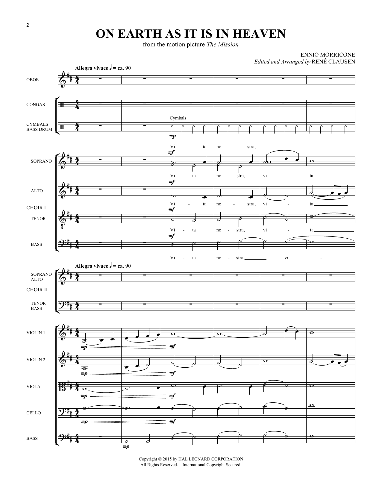 Rene Clausen On Earth As It Is In Heaven - Score sheet music notes and chords. Download Printable PDF.