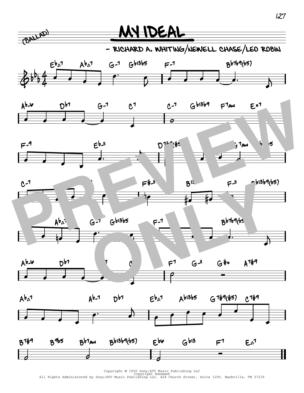 Richard A. Whiting My Ideal (arr. David Hazeltine) sheet music notes and chords arranged for Real Book – Enhanced Chords