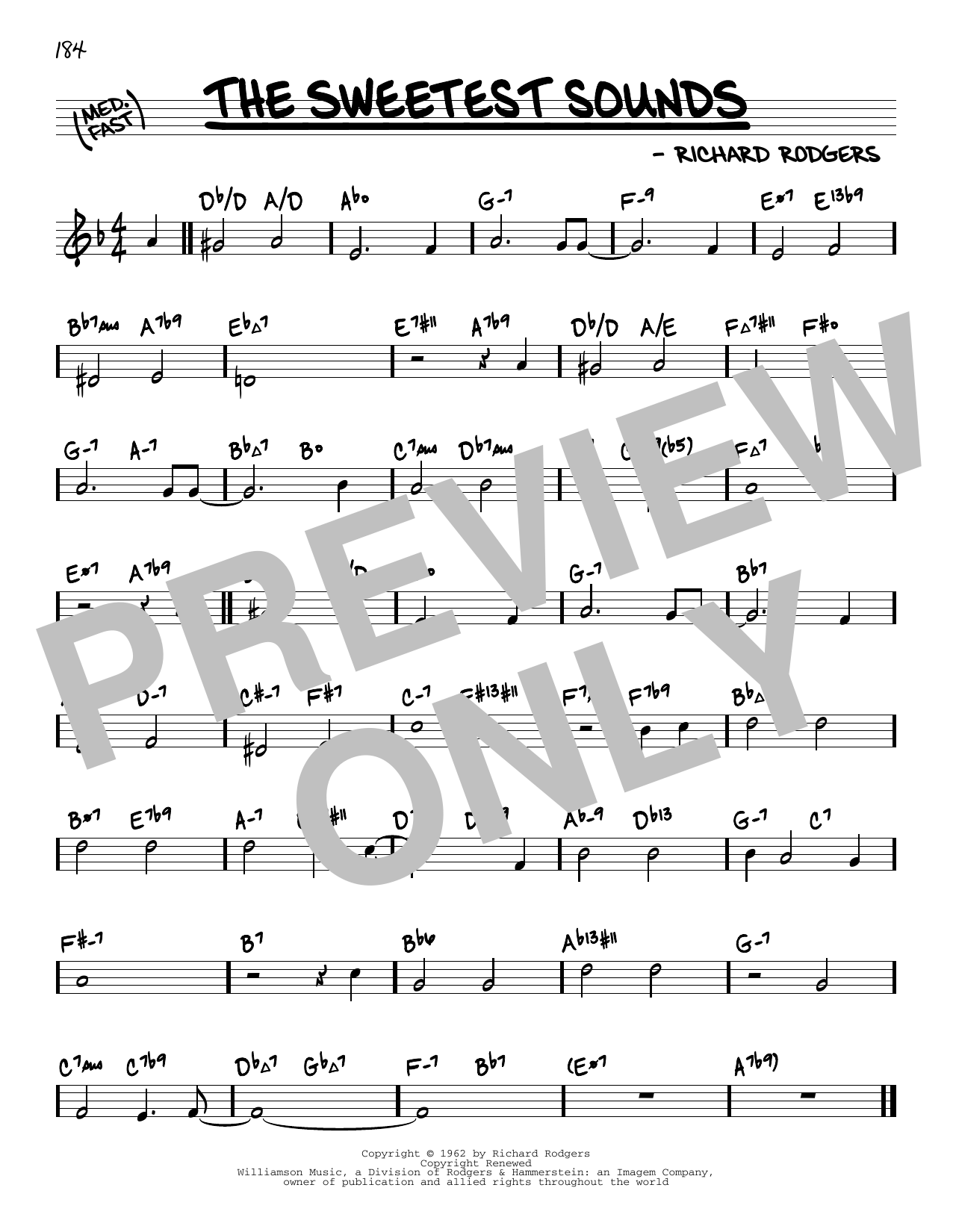 Richard Rodgers The Sweetest Sounds (arr. David Hazeltine) sheet music notes and chords arranged for Real Book – Enhanced Chords