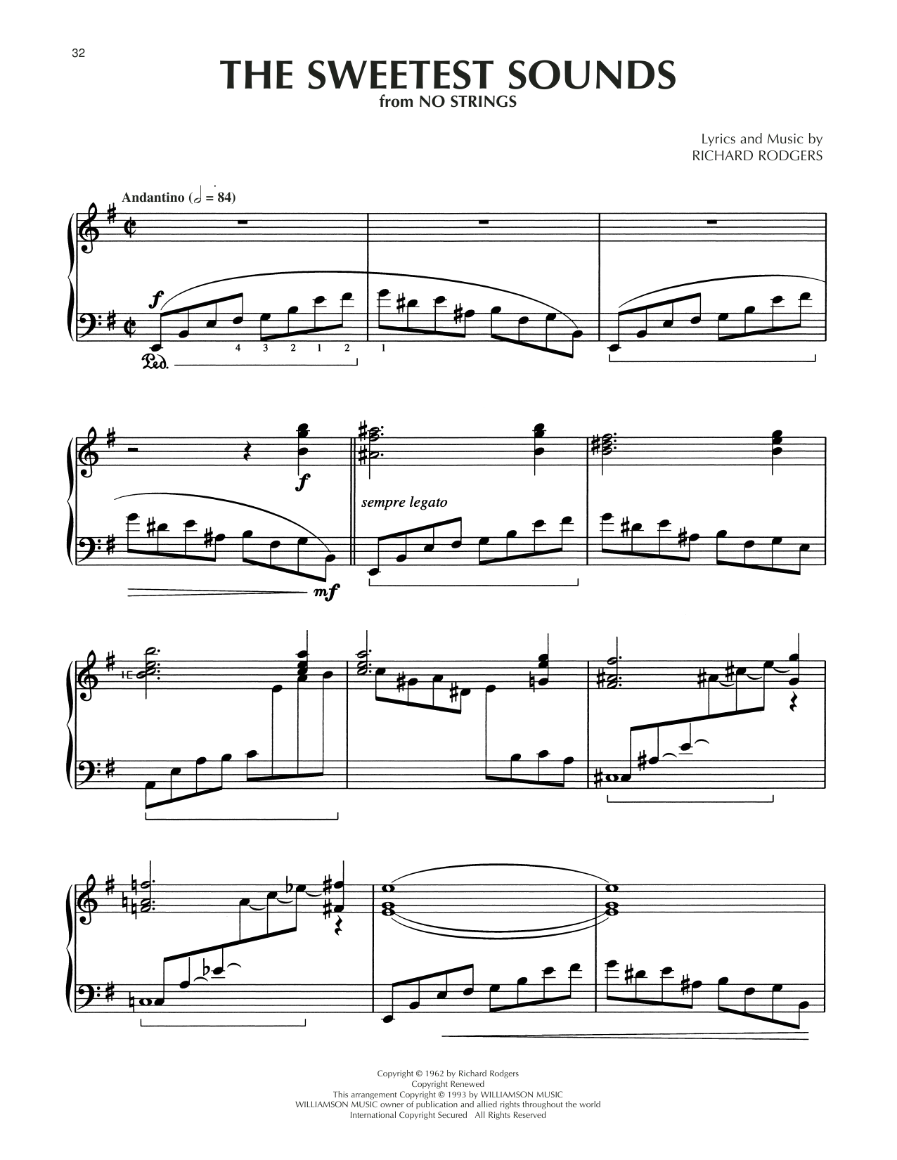 Richard Rodgers The Sweetest Sounds (arr. Dick Hyman) sheet music notes and chords arranged for Piano Solo