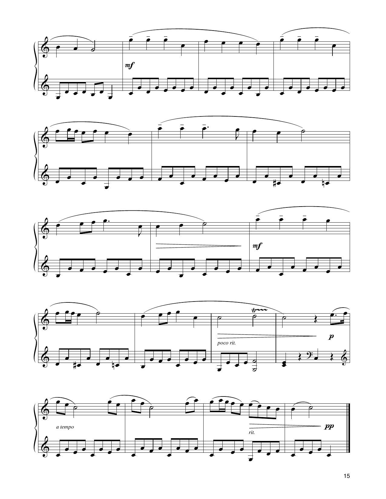 Richard Storrs Willis It Came Upon The Midnight Clear (in the style of Offenbach) (arr. Carol Klose) sheet music notes and chords arranged for Piano Solo