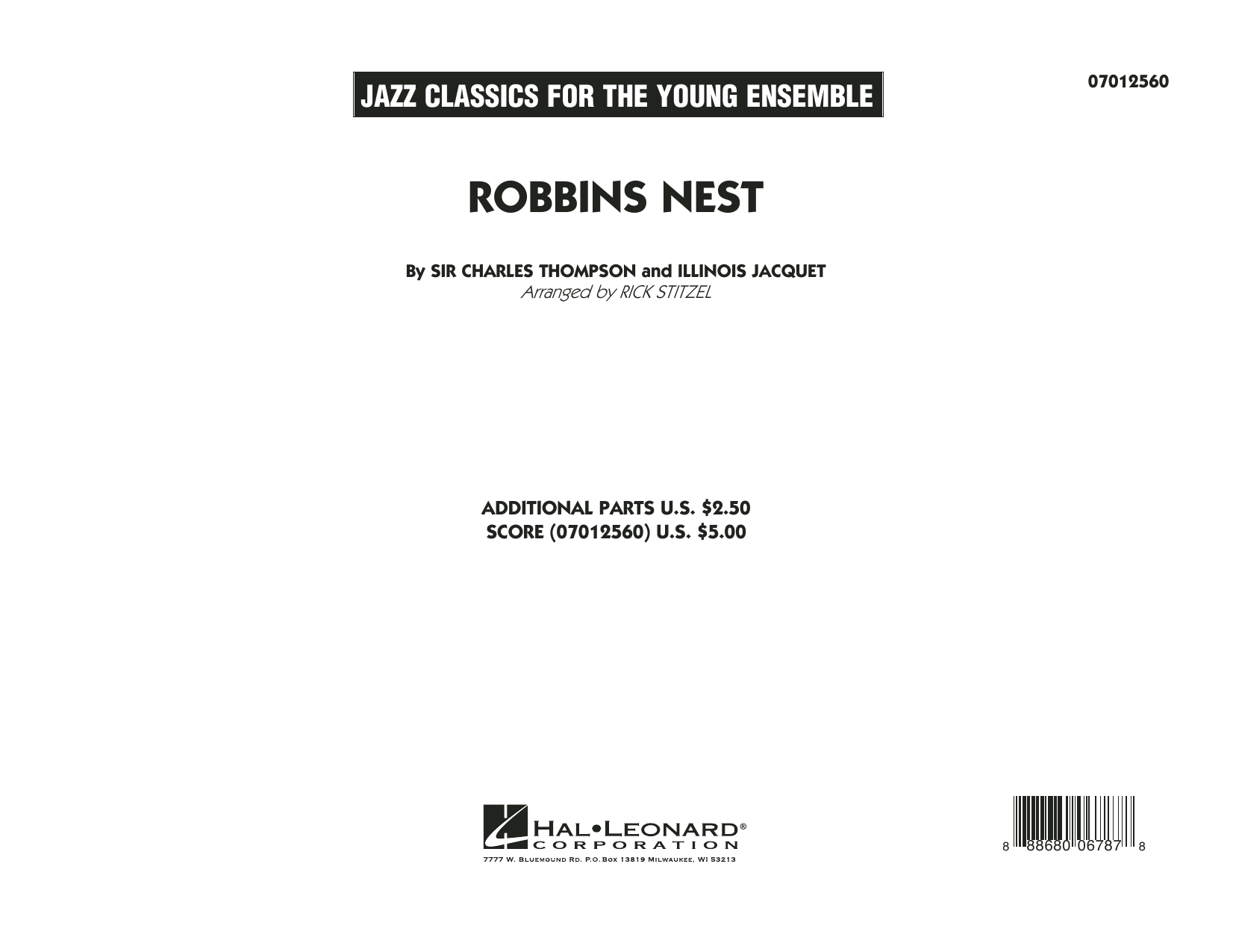 Rick Stitzel Robbins Nest - Conductor Score (Full Score) sheet music notes and chords. Download Printable PDF.