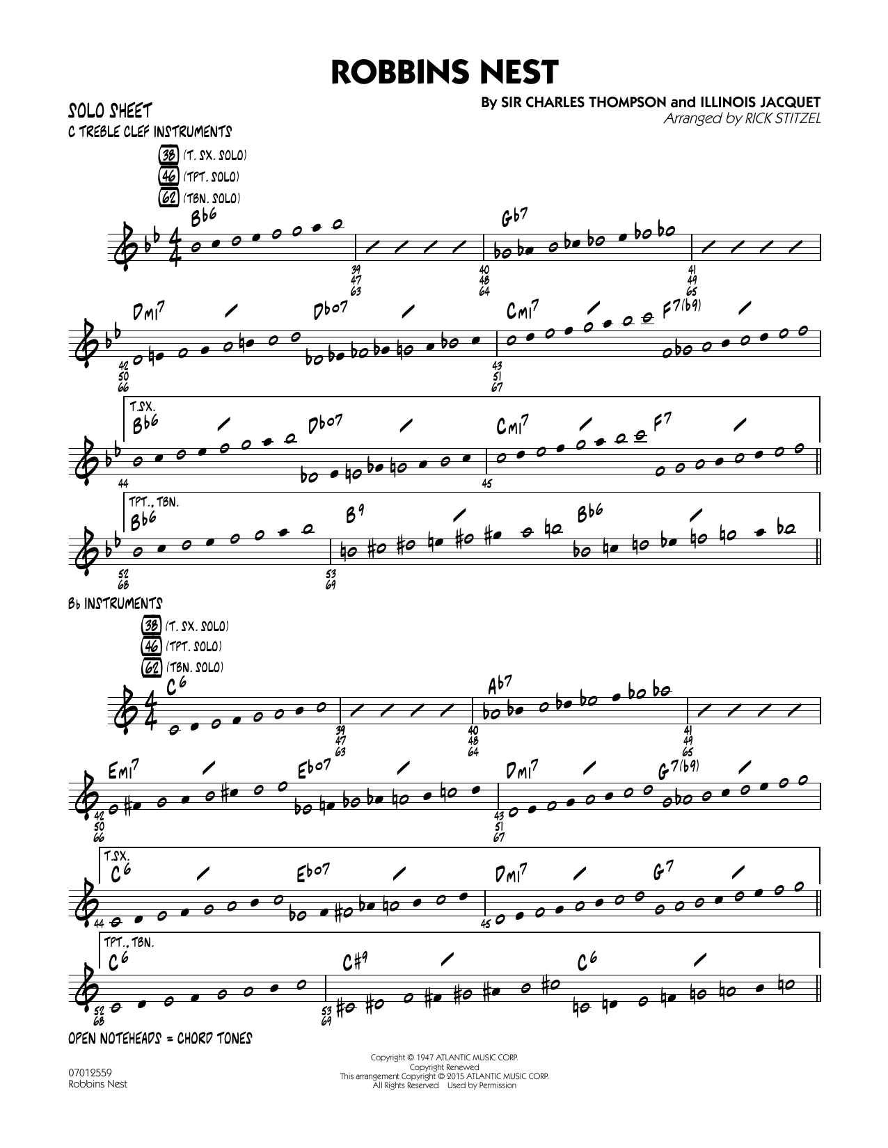 Rick Stitzel Robbins Nest - Solo Sheet sheet music notes and chords. Download Printable PDF.