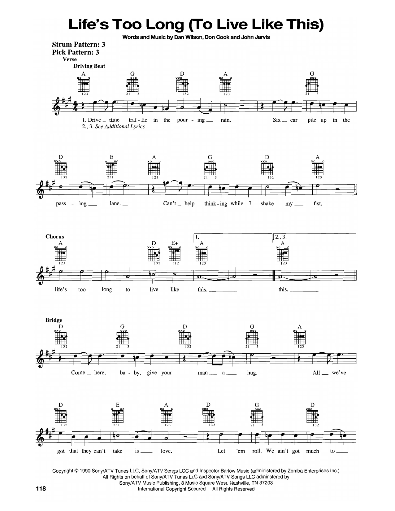 Ricky Skaggs Life's Too Long (To Live Like This) sheet music notes and chords arranged for Easy Guitar