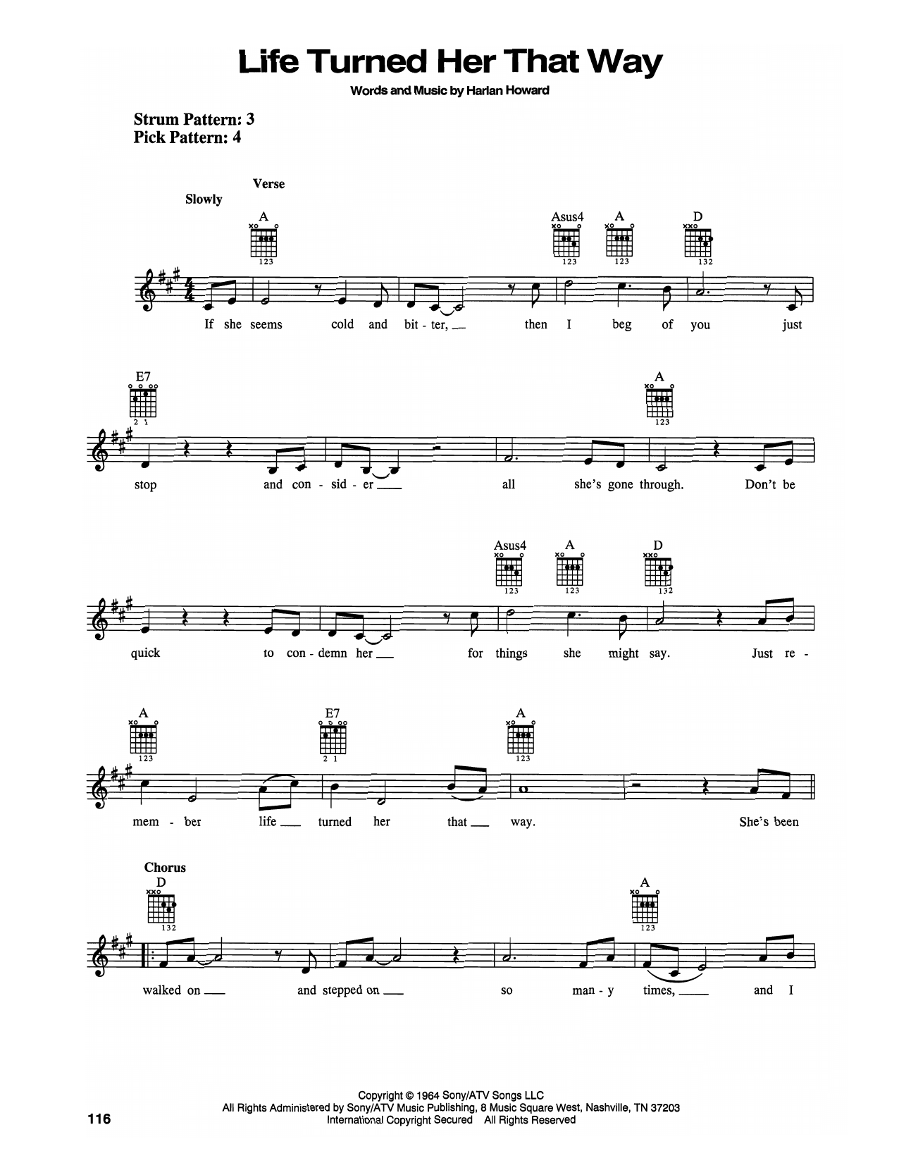 Ricky Van Shelton Life Turned Her That Way sheet music notes and chords arranged for Piano, Vocal & Guitar Chords (Right-Hand Melody)