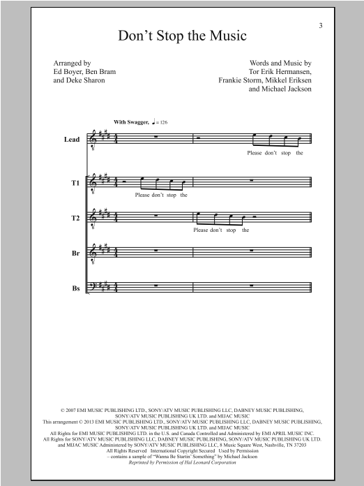 Rihanna Don't Stop The Music (arr. Deke Sharon) sheet music notes and chords arranged for TTBB Choir
