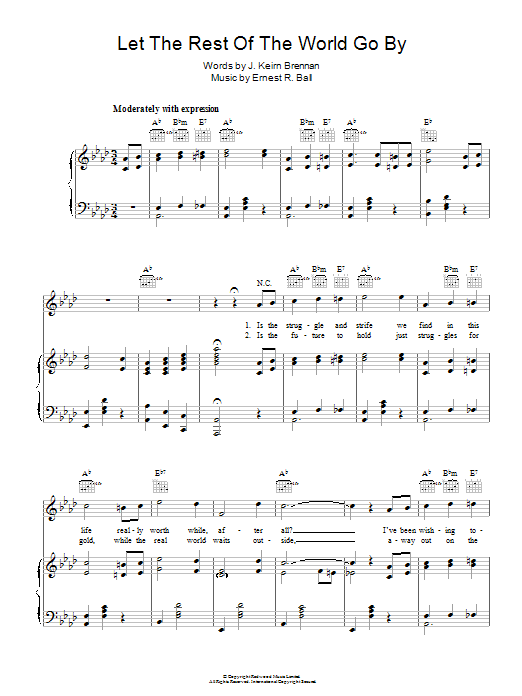 Ringo Starr Let The Rest Of The World Go By sheet music notes and chords arranged for Piano, Vocal & Guitar Chords
