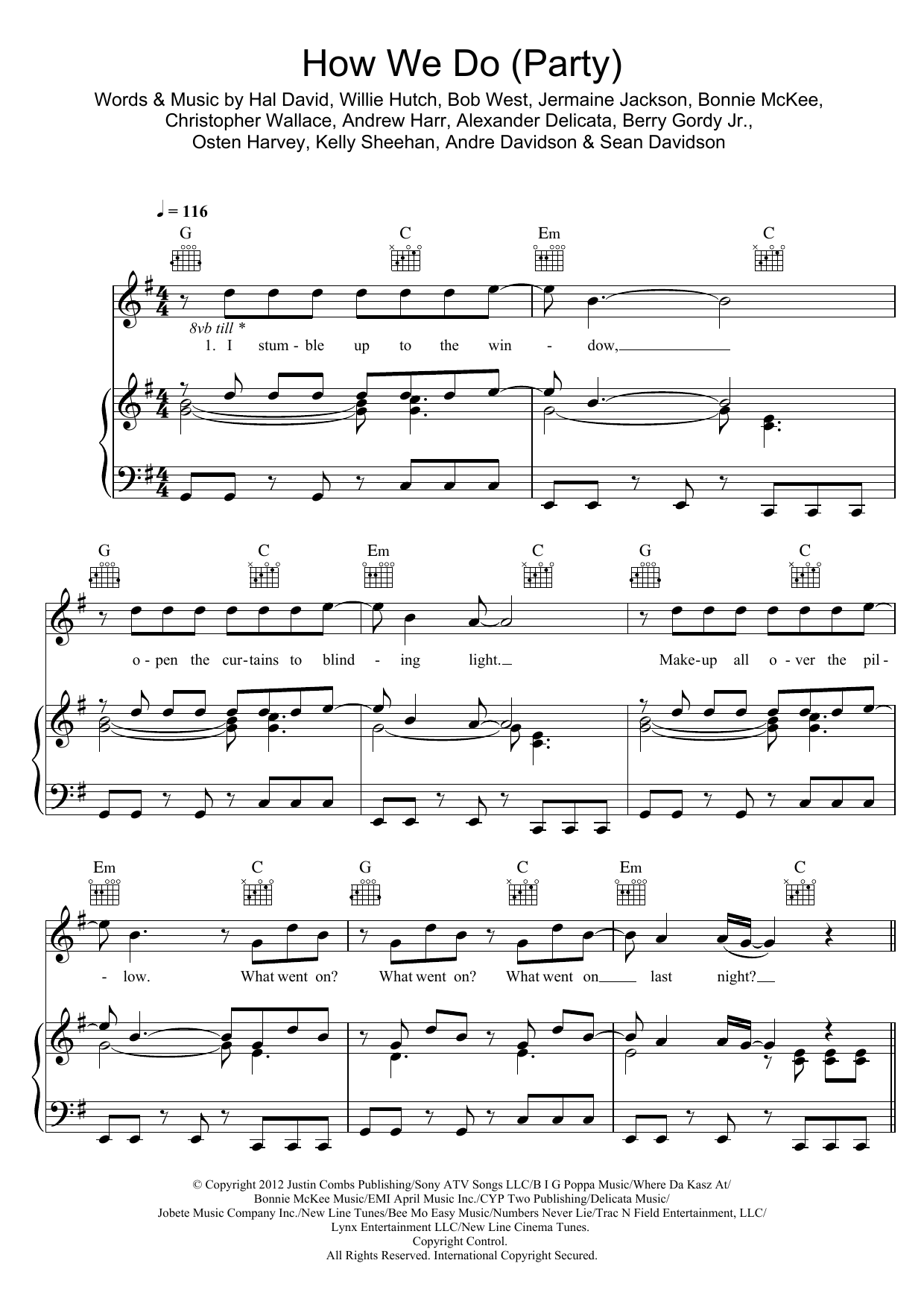 Rita Ora How We Do (Party) sheet music notes and chords arranged for Easy Piano