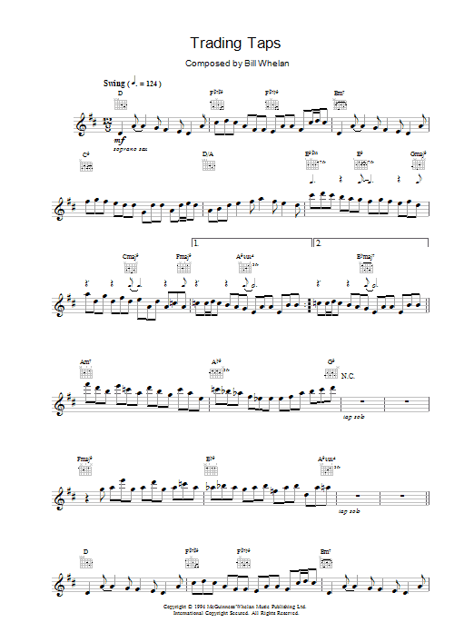 Riverdance Trading Taps sheet music notes and chords arranged for Piano Solo