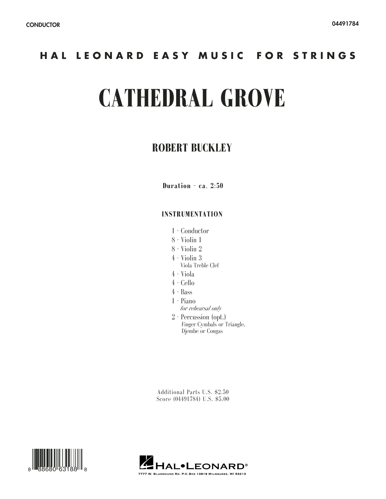 Robert Buckley Cathedral Grove - Conductor Score (Full Score) sheet music notes and chords arranged for Orchestra