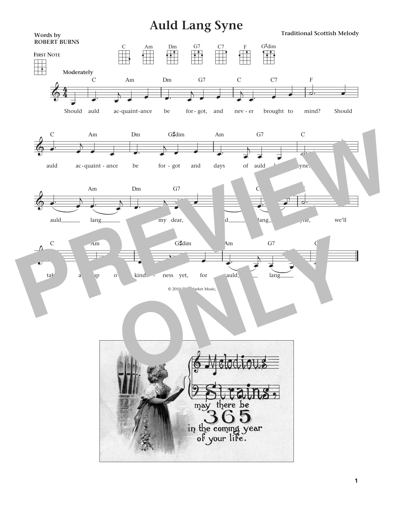 Robert Burns Auld Lang Syne (from The Daily Ukulele) (arr. Liz and Jim Beloff) sheet music notes and chords arranged for Ukulele