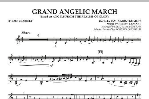 Robert Longfield Grand Angelic March - Bb Bass Clarinet sheet music notes and chords arranged for Concert Band