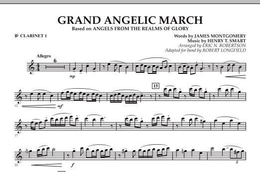 Robert Longfield Grand Angelic March - Bb Clarinet 1 sheet music notes and chords arranged for Concert Band